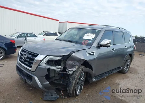 2021 Nissan Armada Platinum 2Wd z USA, uszkodzony, nr VIN JN8AY2DA7M9372064